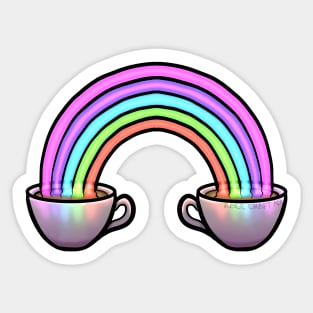 Coffee Rainbow Sticker